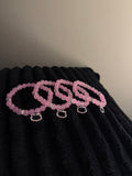 Pink kitty charm bracelet (silver)